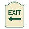 Signmission Exit with Left Arrow Heavy-Gauge Aluminum Architectural Sign, 24" H, 18" L, TG-1824-24521 A-DES-TG-1824-24521 - alternate 1